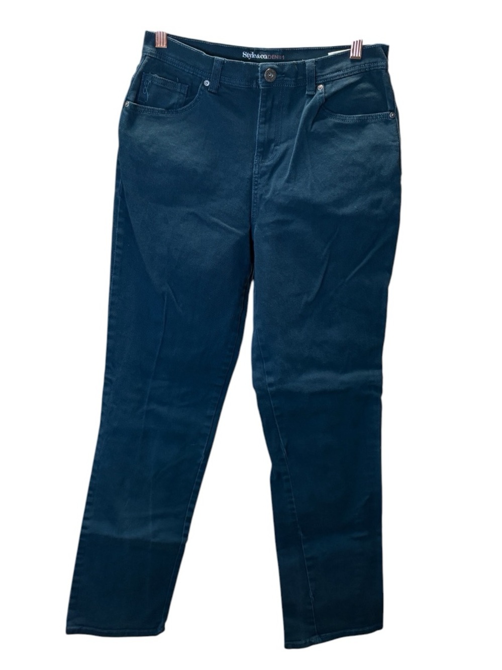 Style & Co. Natural Fit Tapered Leg Jeans in Dark Teal